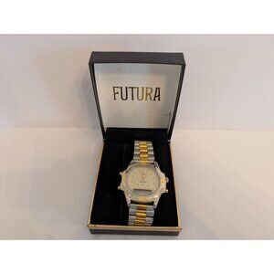 Futura Mens Two-Tone Stainless Steel Analog  Digital Watch Original Box
